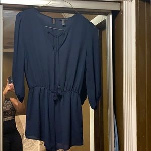 Navy Blue Romper